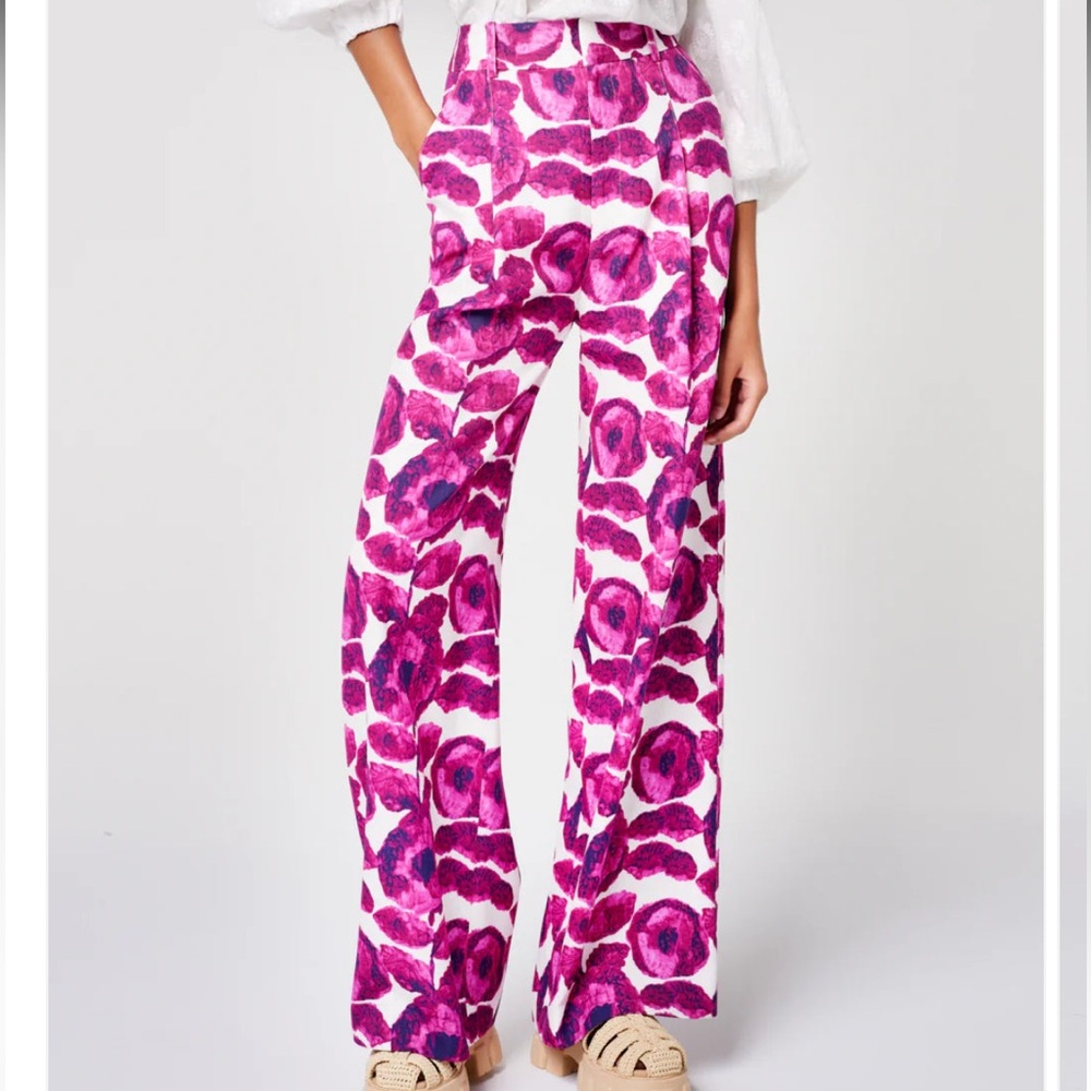 Smythe floral print wide leg pants